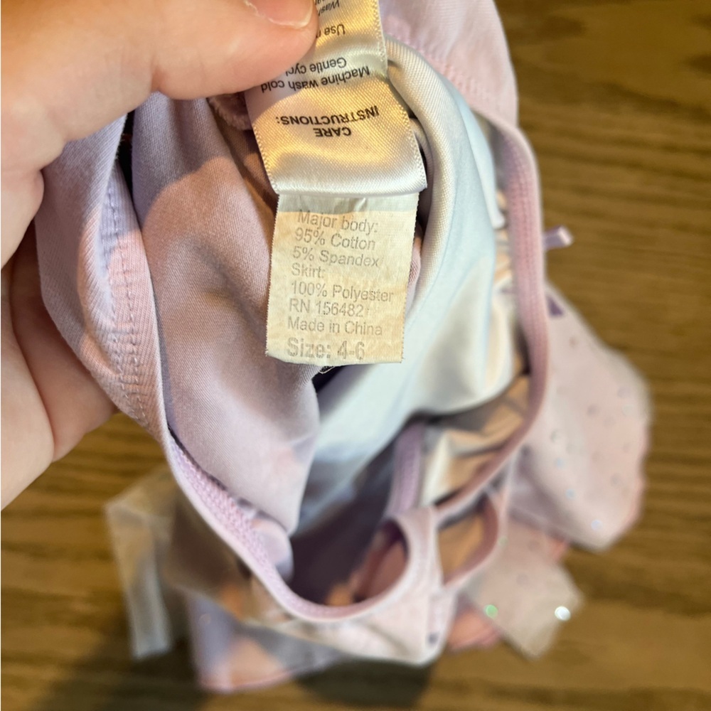 Girls Dance Leotard with Sparkling Tutu, Size 4-6 Years. - Picture 4 of 4